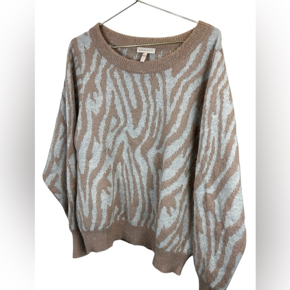 Rebecca Taylor Tiger Stripe Wool Pullover Sweater Size Large - Picture 7 of 14